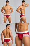 Erkek Kırmız Tül Dantelli Slip İç Giyim